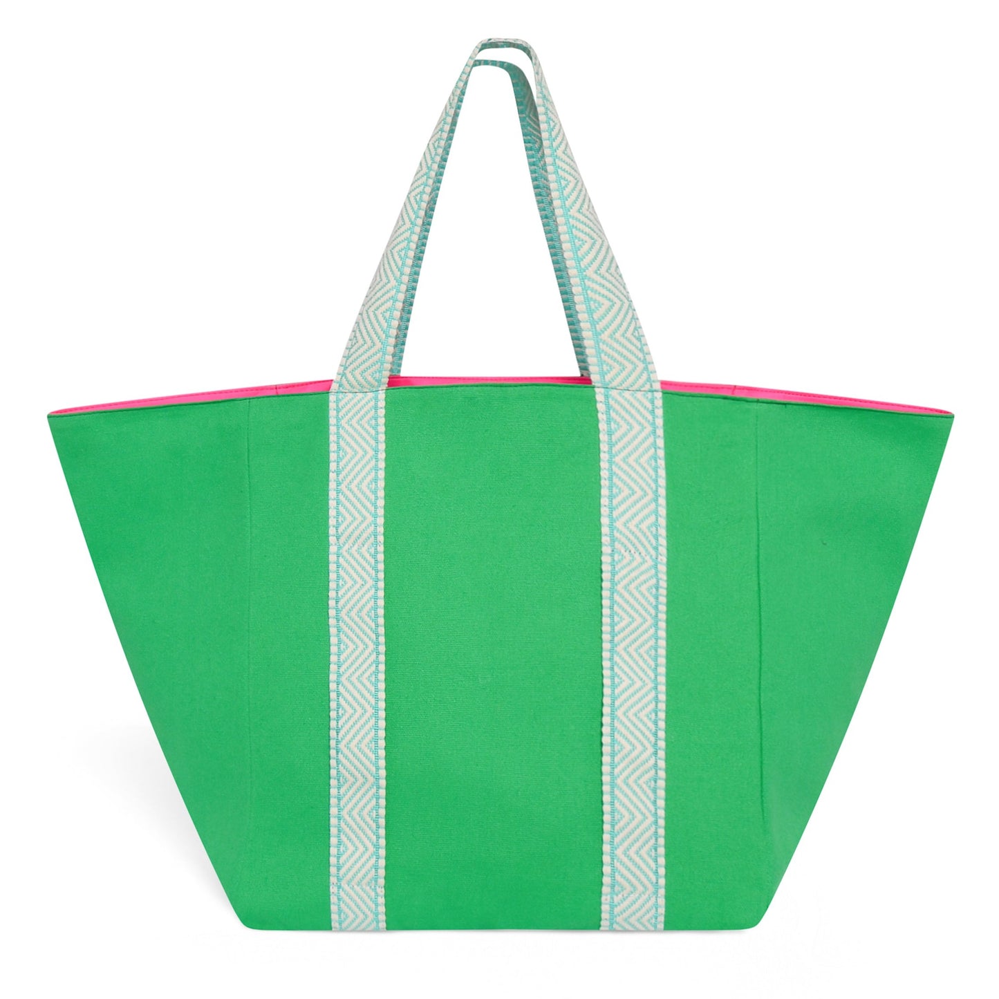 LARGE BRIGHT GREEN TOTE BAG