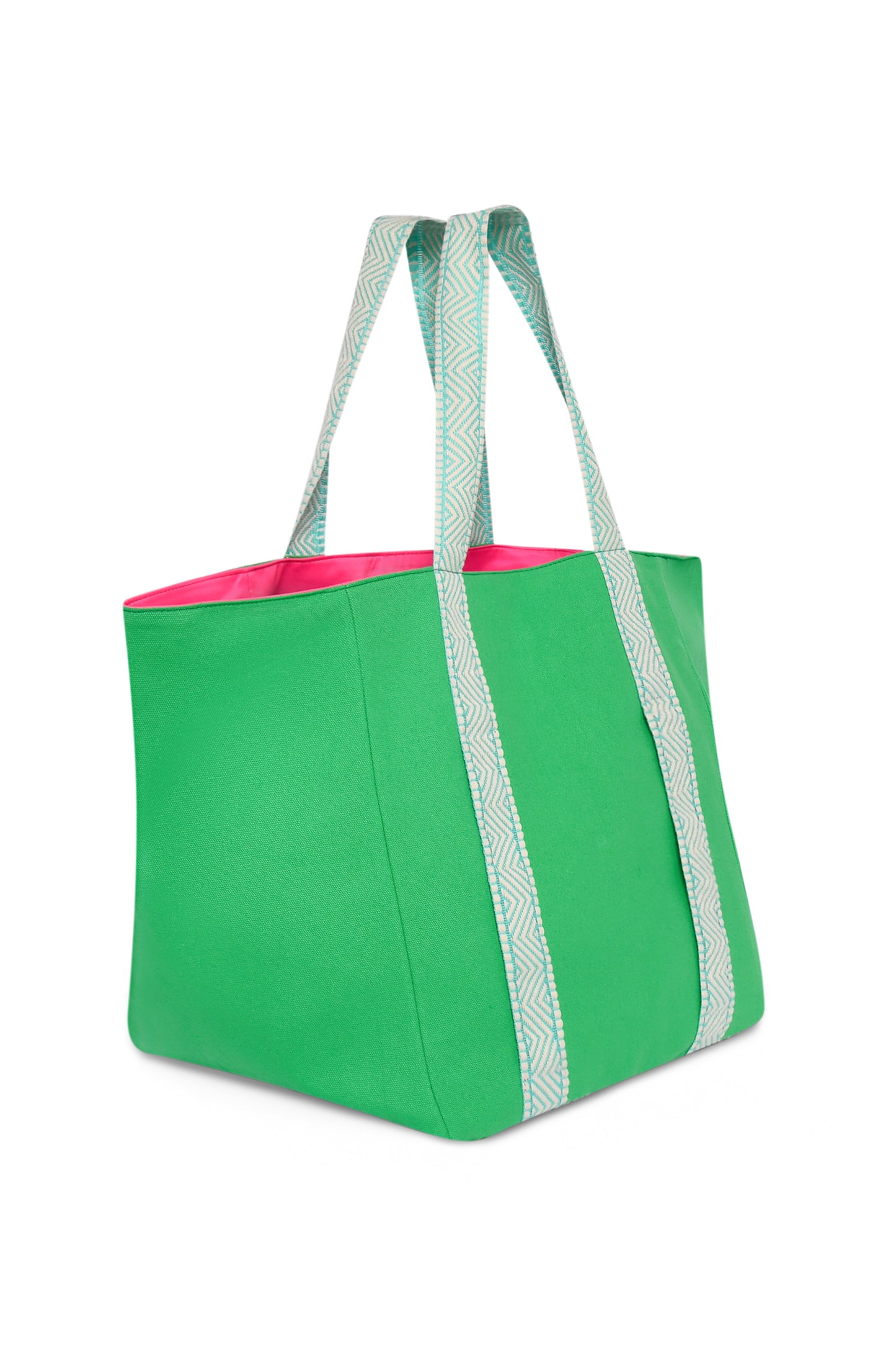 LARGE BRIGHT GREEN TOTE BAG