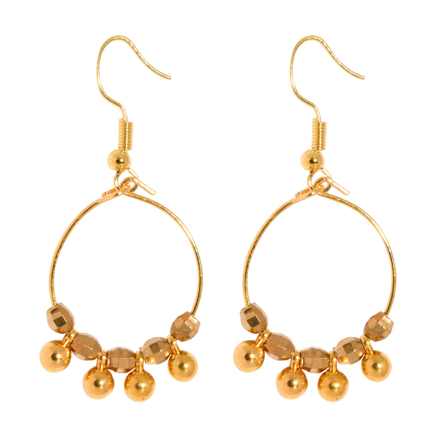 DINKIE EARRINGS - GOLD FACETED