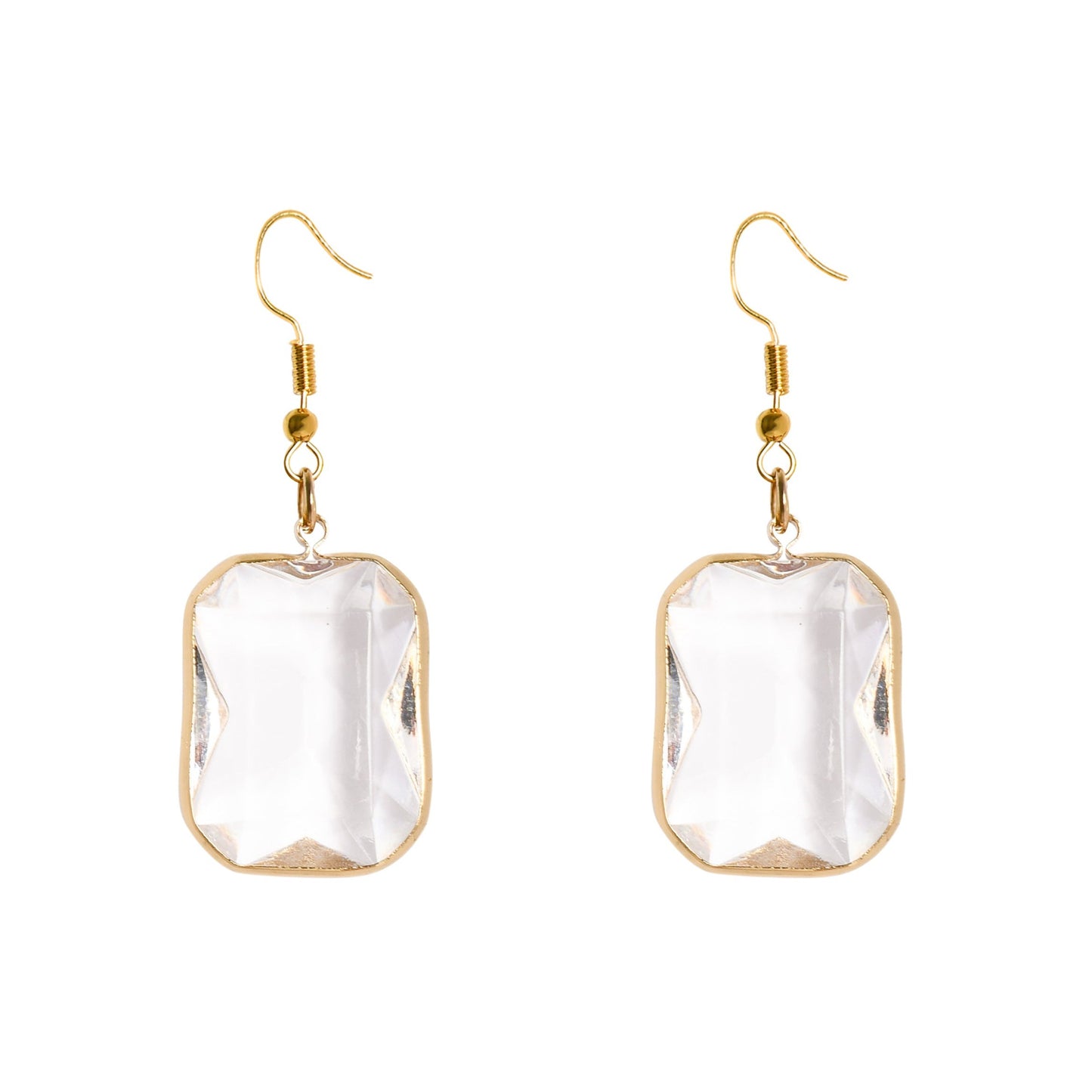 RECTANGULAR BEJEWLLED EARRINGS