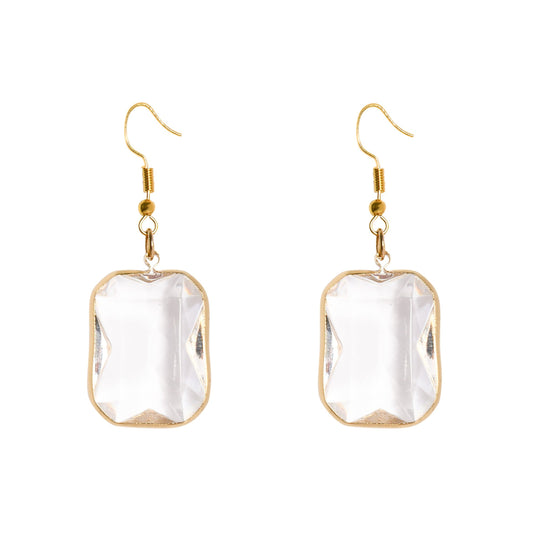 RECTANGULAR BEJEWLLED EARRINGS