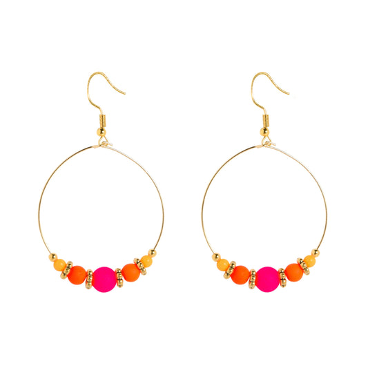 DELICATE DANGLE CIRQUE HOOPS - NEONS