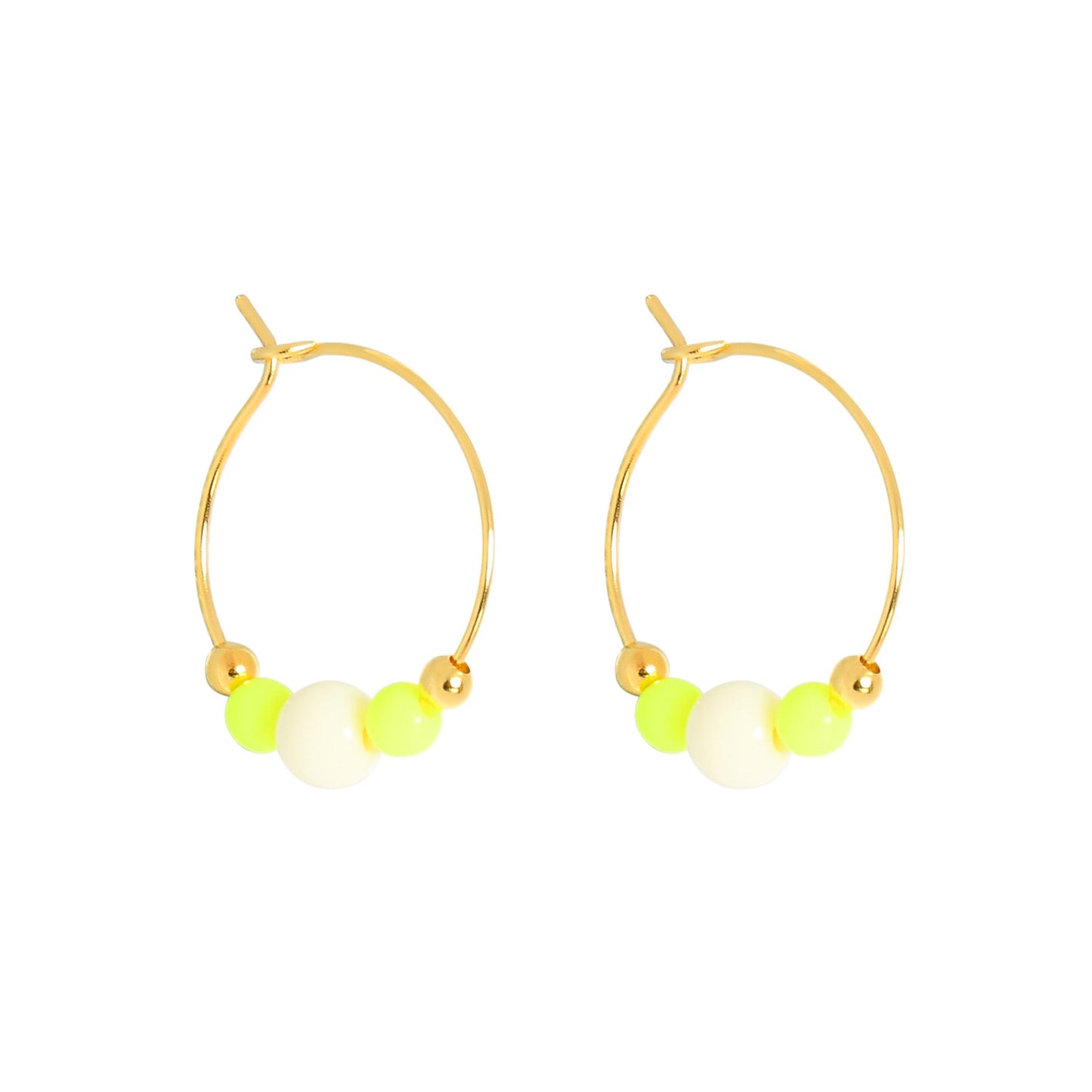 COLOURPOP EARRINGS - YELLOW/WHITE