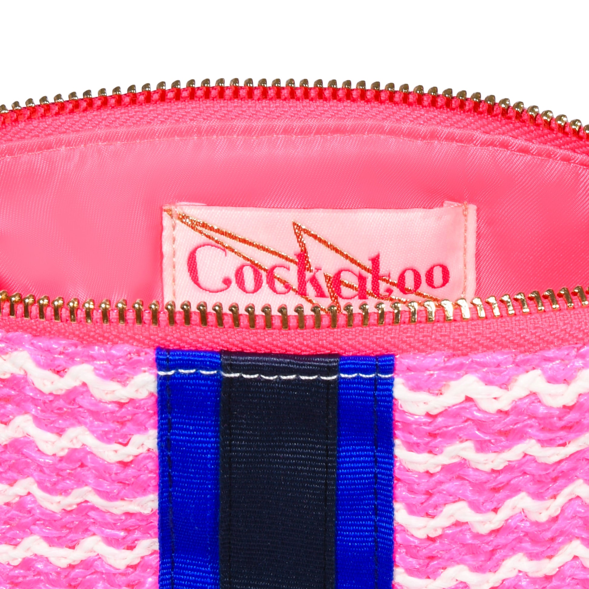 Small Hot Pink Wiggle Weave Bag - Cockatoo